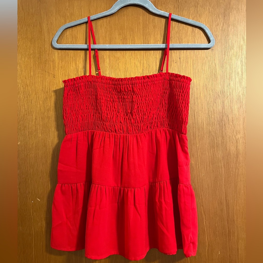Red Tiered Tank Top